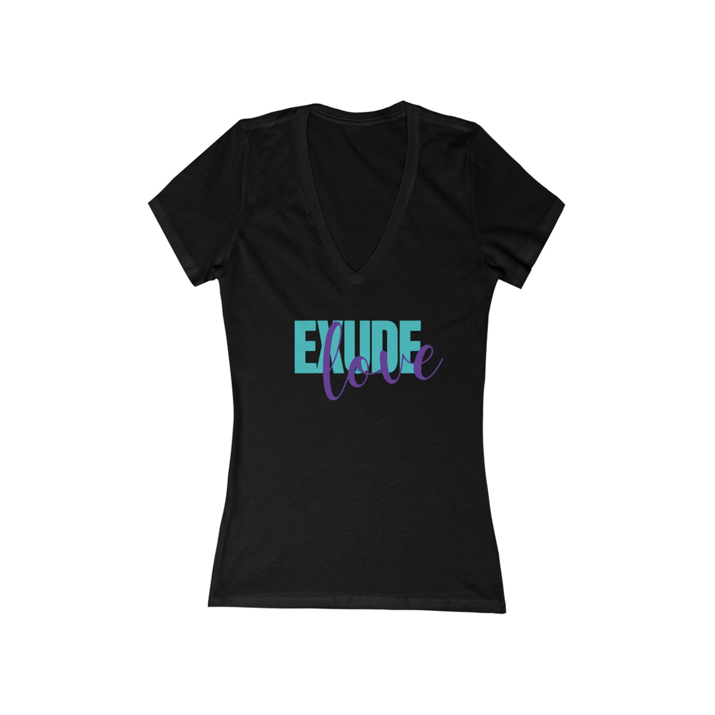 Exude Love Jersey Deep V-Neck Tee