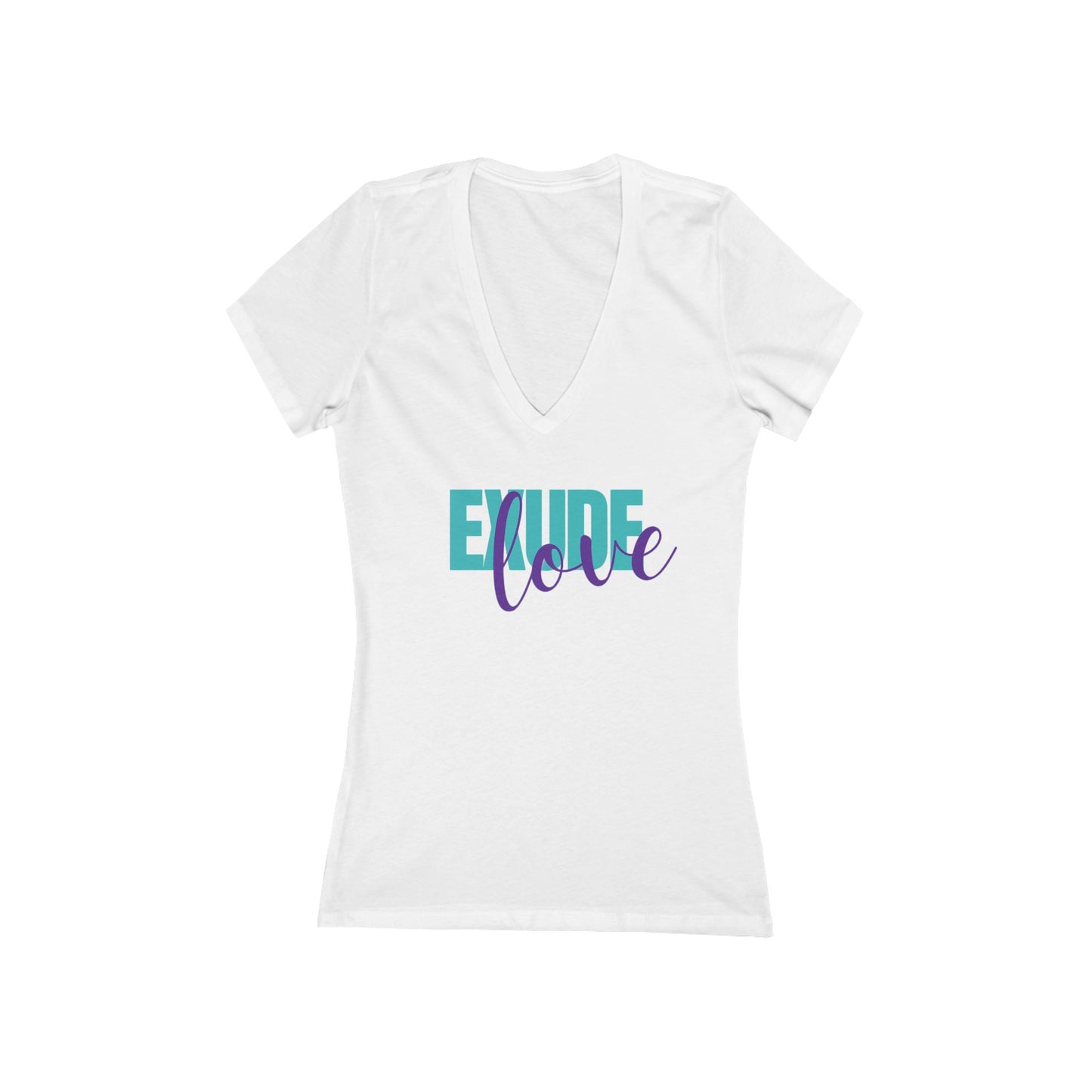 Exude Love Jersey Deep V-Neck Tee